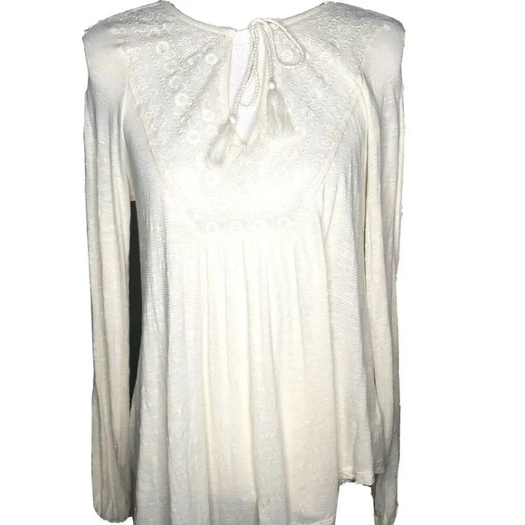 Jessica Simpson Medium White Sheer Embroidered - Picture 1 of 12